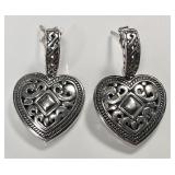 Sterling silver heart earrings