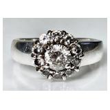 Milor sterling silver ring with clear stones