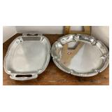 2 pewter trays