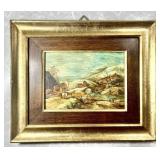 Antique Italian landscape oil painting