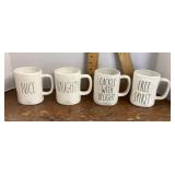 4 Rae Dunn novelty mugs