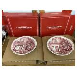 Set of 8 Wedgwood transferware holiday plates