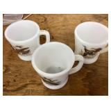 3 Fire King Water Fowl coffee mugs