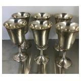 6 sterling silver goblets