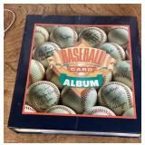 Binder of baseball cards