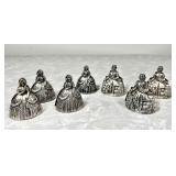 7 silverplate menu / placecard holders