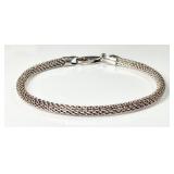 Rose gold over sterling mesh bracelet
