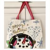 15" x 18" Brighton holiday canvas tote bag