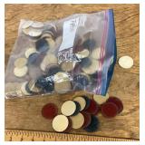 Large lot of clay poker chips