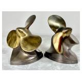 Bronzed metal propeller bookends