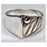 Sterling silver and gold ring