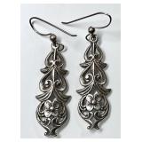 Sterling silver designer signed earrings