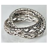 2 sterling silver interlocking rings