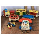 Group of vintage Fisher Price toys