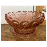 Pink glass bowl