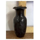 Black pottery vase