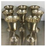 8 Alvin sterling silver goblets