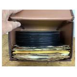 Carry case of 45 rpm records