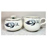 Homer Laughlin "Lotus Hai" sugar and creamer