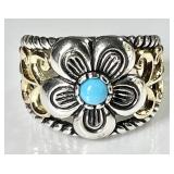 Sterling silver turquoise ring