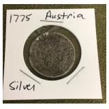 1775 Austrian silver coin