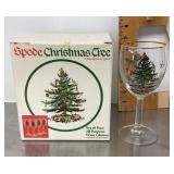 Spode Christmas Tree wine glasses