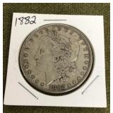 1882 Morgan silver dollar