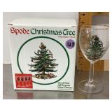 Spode Christmas Tree wine glasses