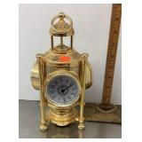 Brass clock barometer
