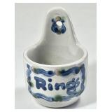 M.A. Hadley Pottery wall-mount ring holder