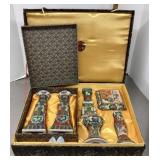 Asian candle holder set