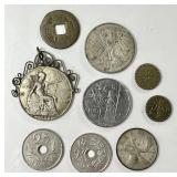 Foreign coins and widow