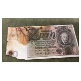 1929 German 20 Mark bank note