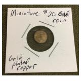 Replica gold coin --gold plated copper