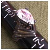 Sterling silver ring with clear stone