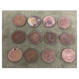 12 Indian head cents