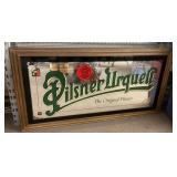 34x65 Pilsner Urquell bar mirror