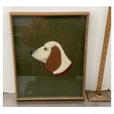 Original textile appliquï¿½ of dog