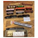 HO engines and train cars