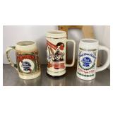 3 beer steins