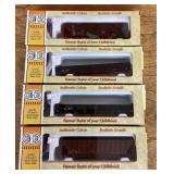 4 Con-Cor railroad cars