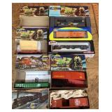 7 boxed train cars