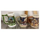 3 Anheuser Busch steins