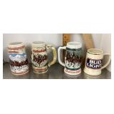 Anheuser Busch steins and mug