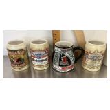 4 steins