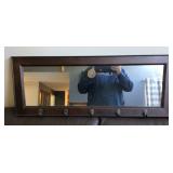 32' Hanging coat rack mirror
