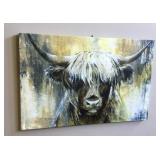 32' Highland Cow print on canvas