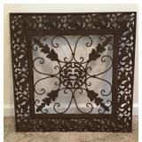 23' square metal wall art