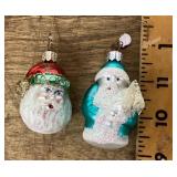 2 Mercury glass ornaments