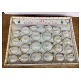 Box of 24 glass ornaments